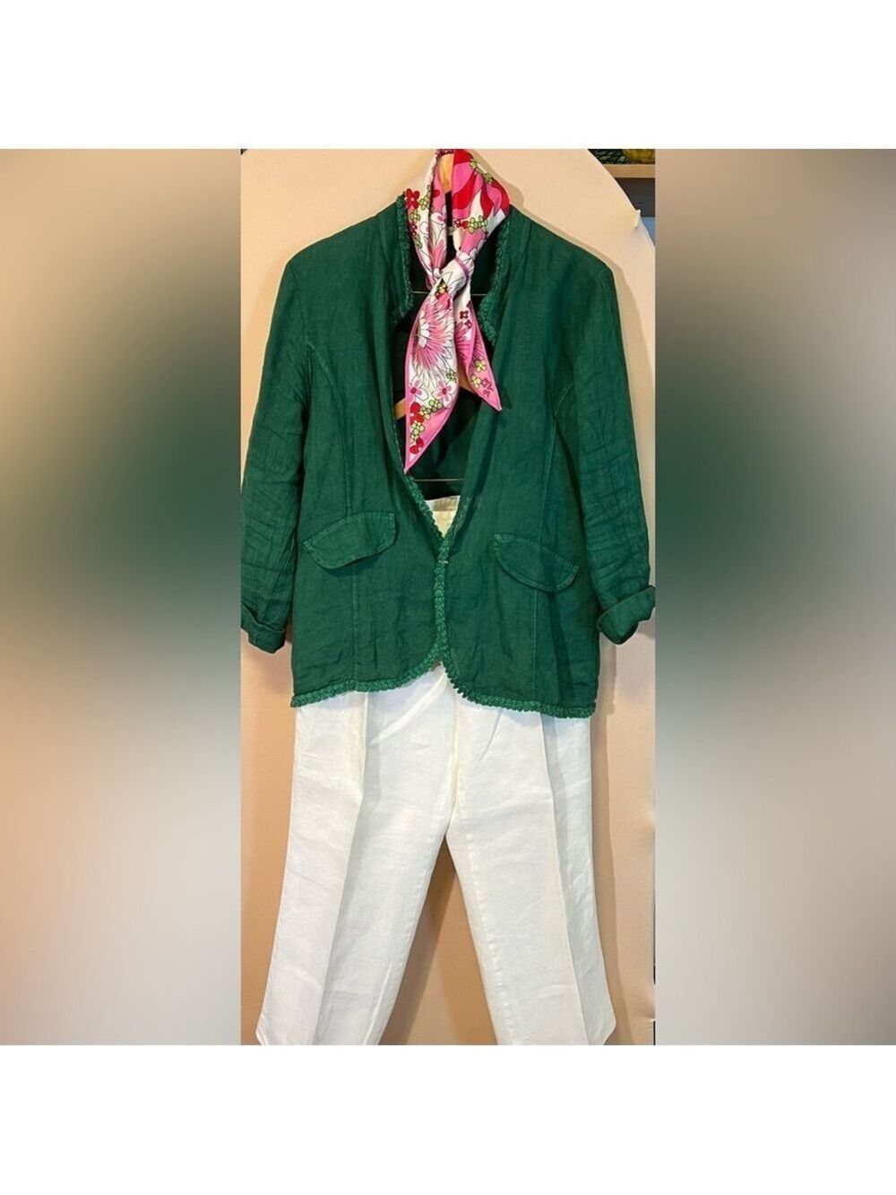 Italian Linen Loose Jacket - Picture 4 of 5